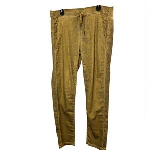 Alembika Women’s Leo Iconic Lagenlook Artsy Stretch Jeans Honey Sz XL